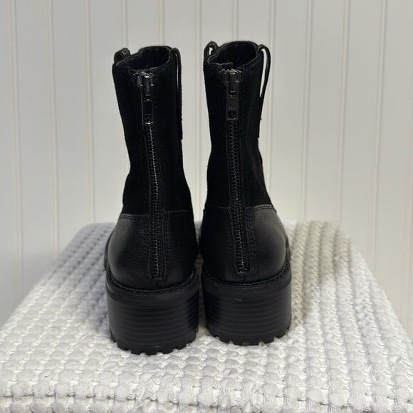 LOGO by Lori Goldstein Women Moto Booties Brandi Size US 8M Black Leather - Picture 6 of 8